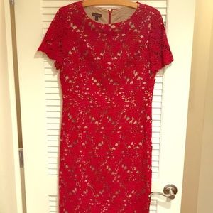 Talbots Dresses - Talbots red lace dress sz 8 Talbots Dresses - Talbots red lace dress sz 8